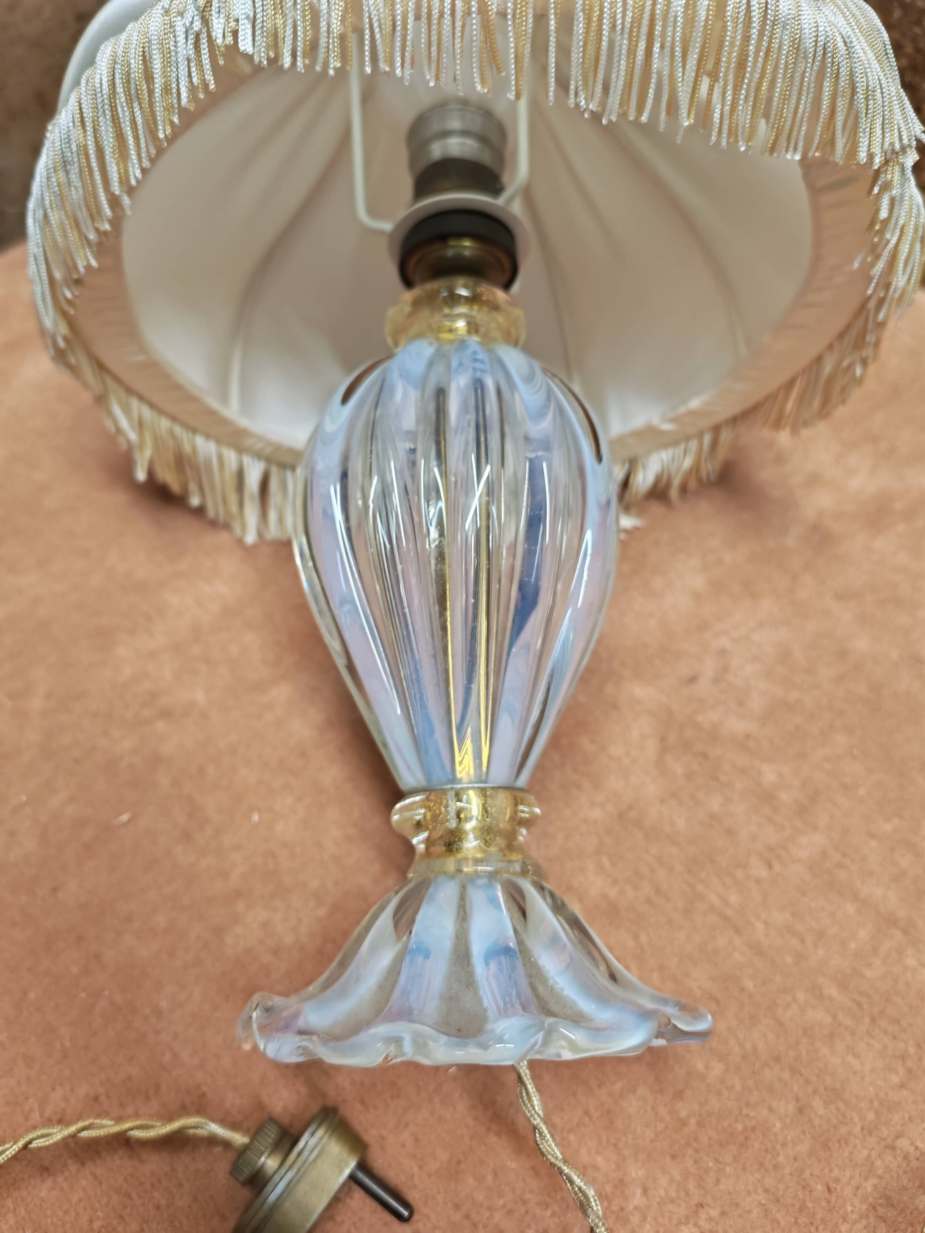 Murano glass table lamp attributed to Barrovier & Toso