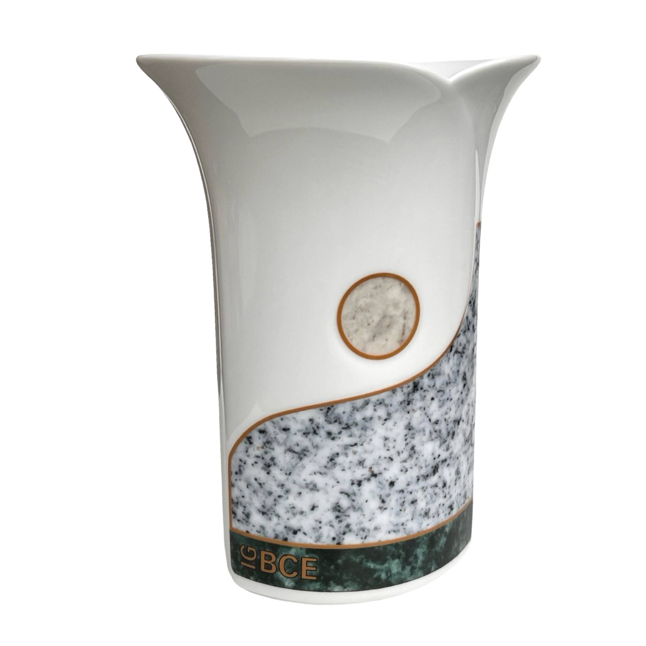 Hutschenreuther Vase IG BCE, Germany, 1990s, decorative porcelain, model 69
