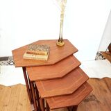4 nesting tables in marquetry