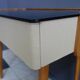 Writing desk table with Black Opaxit glass top 1960s