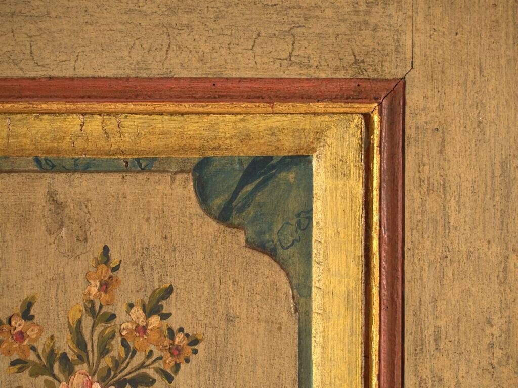 Antique baroque wardrobe painted in pine – Austro-Hungarian Empire, Year 1794