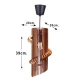 Suspension lanterne | Lumière unique en bois naturel