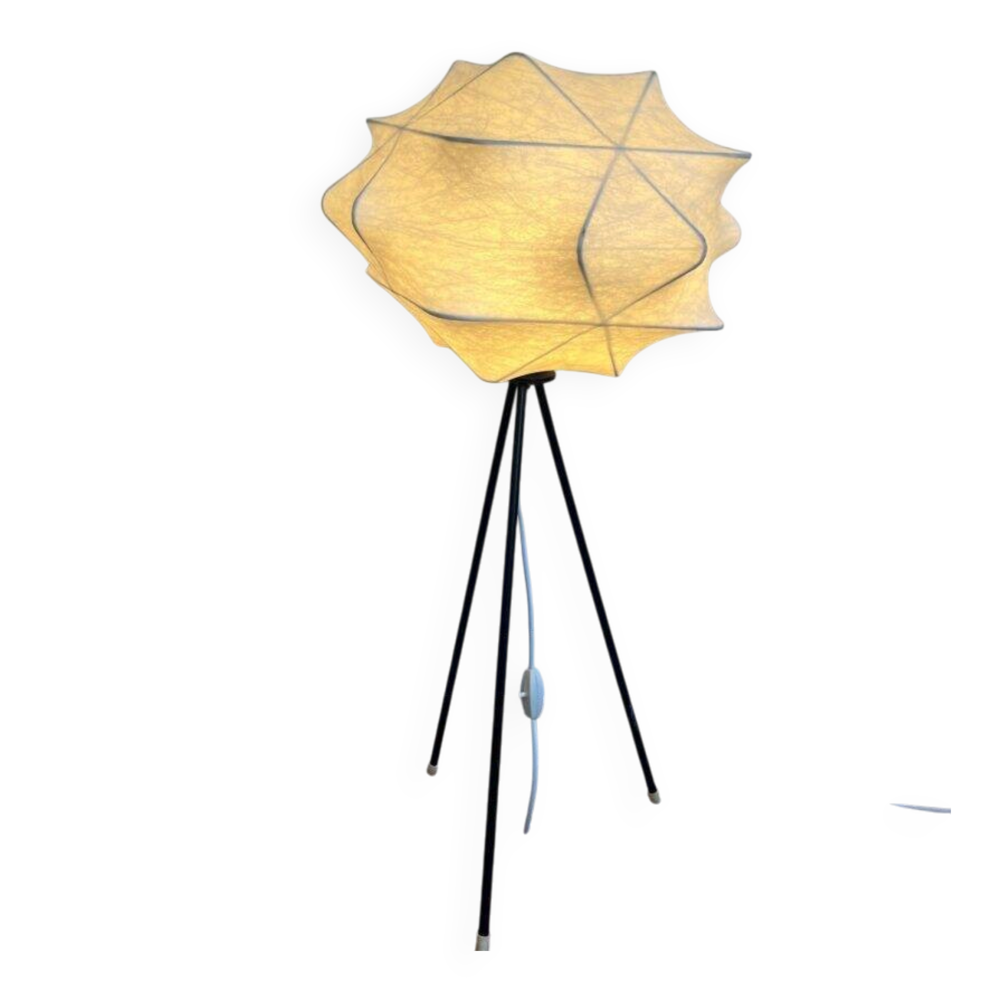 Rare cocoon tripod floor lamp