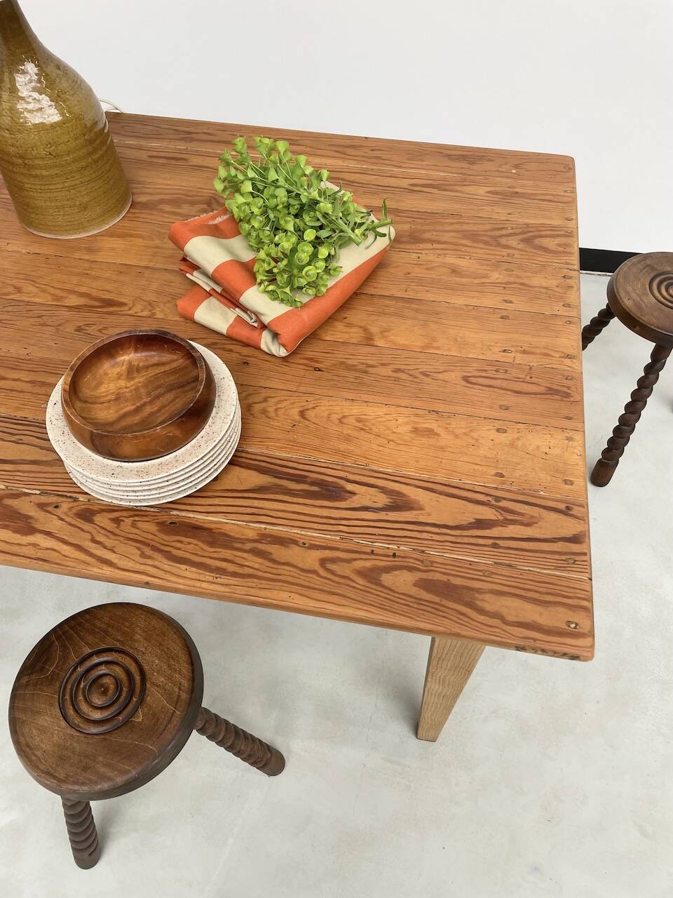 Pine and oak farmhouse table 220 cm