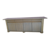 Buffet en rotin gris et brun Robertti