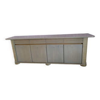Robertti gray and brown rattan sideboard