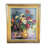 Painting on wood bouquet of flowers