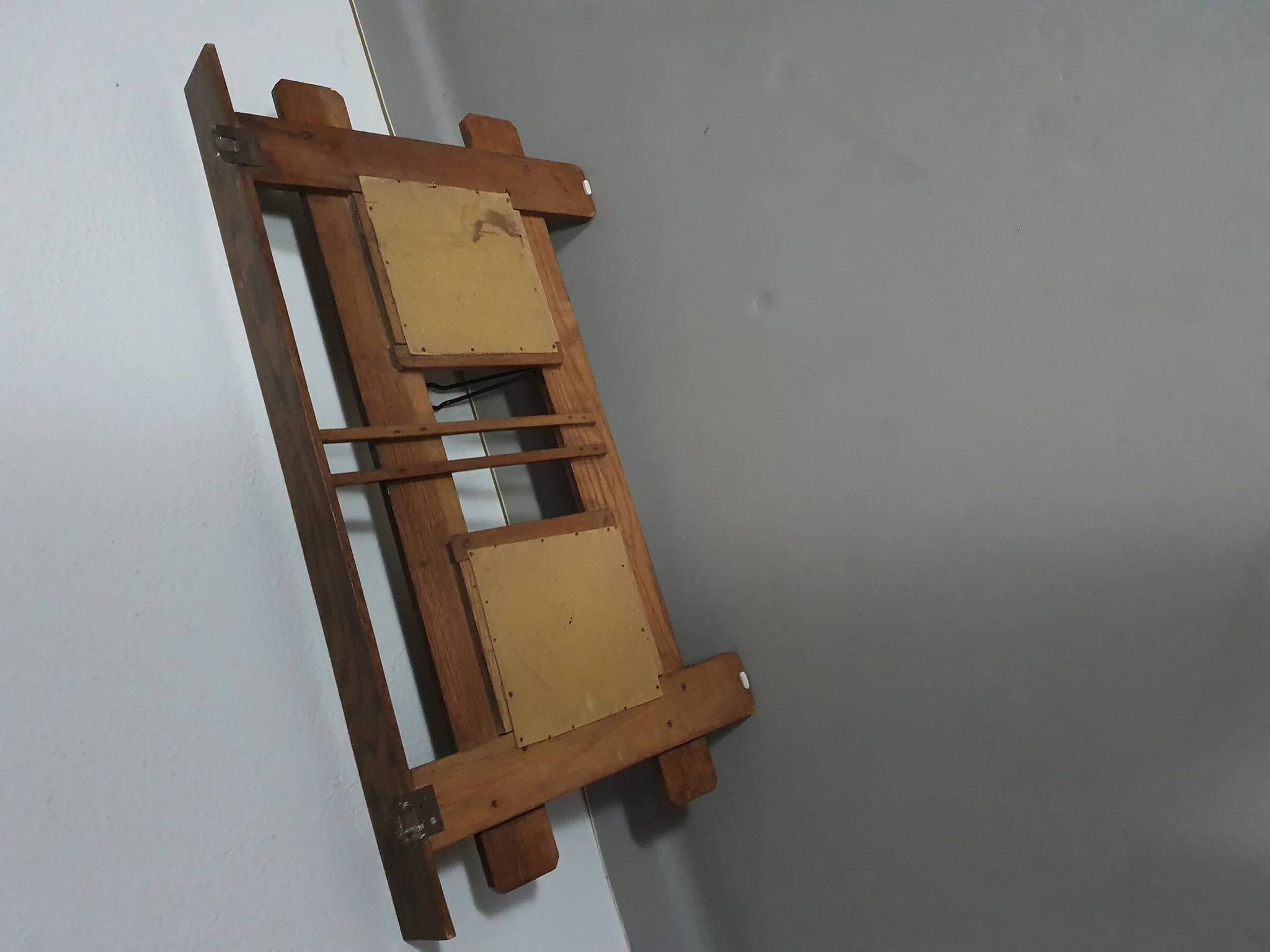 Art Nouveau wall coat rack with tiles