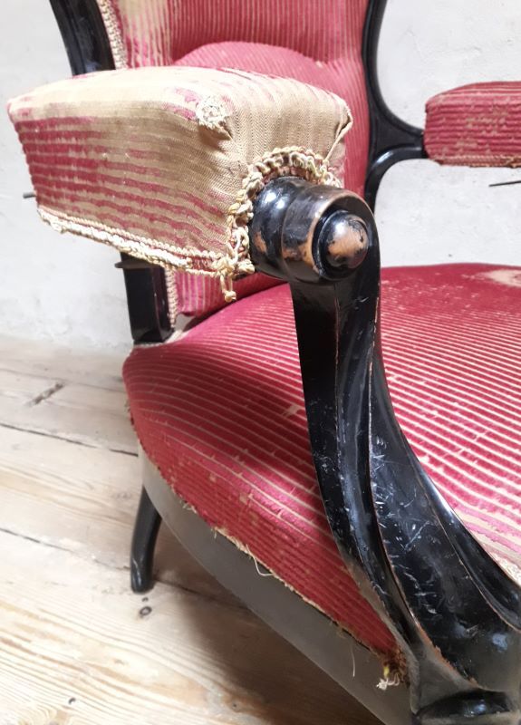 Voltaire armchair with rack and pinion XIX°