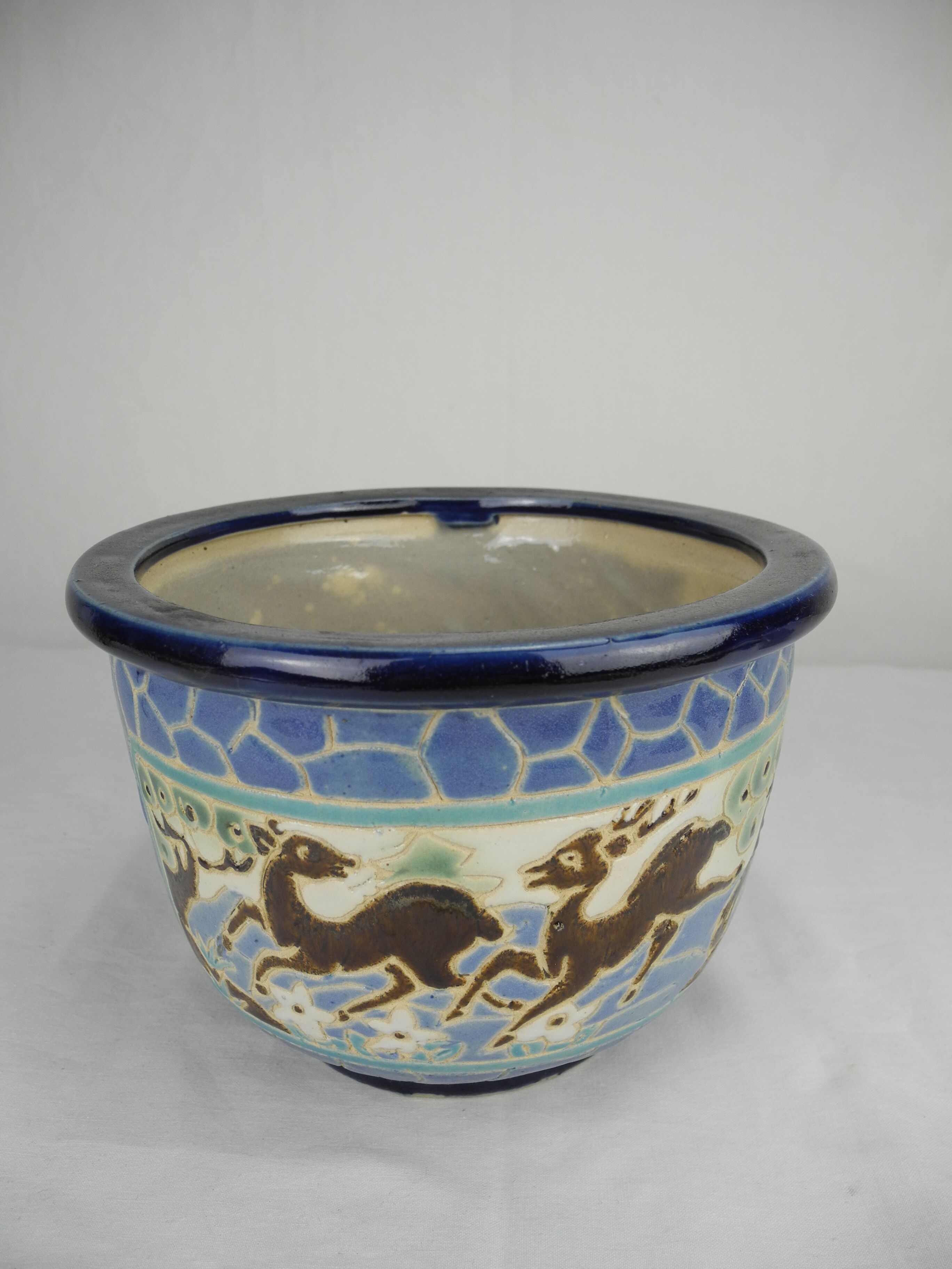 Old pot flowers cache pot mosaic mosaic vintage mosaic flowerpot