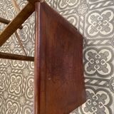 "Ibisco" armchair, wooden and leather Italy 1960
