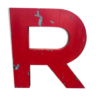 Lettre R XXL de Garage vintage rouge