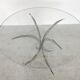 Table vintage verre et chrome 1970