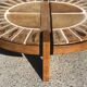 Coffee table Roger Capron ceramic top model Vintage coffee bean 1960
