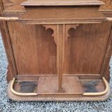 Old oak cloakroom or coat rack