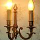 Pair french vintage cast bronze traditional empire style double wall lights