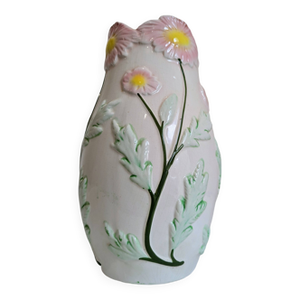 Vase vintage en barbotine