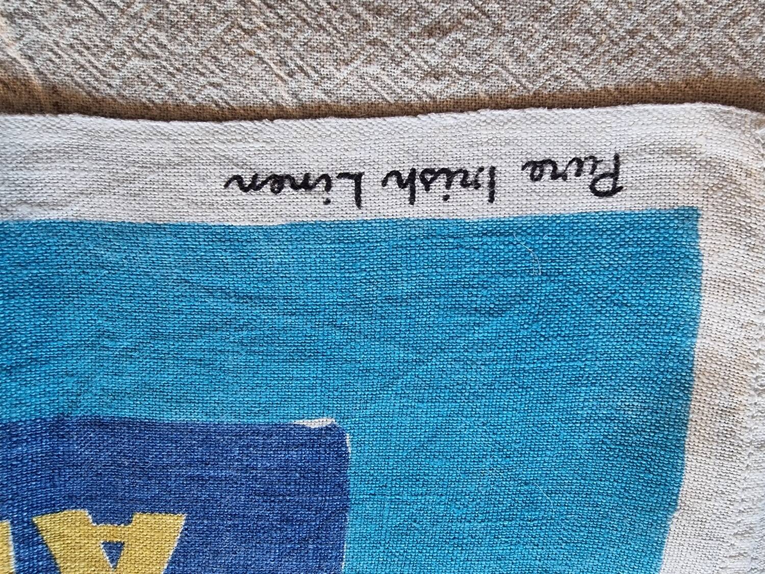 Vintage air france decoration linen, guy georget, wall art