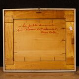 Italian popular scene signed painting oil on board