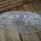 Fruit bowl display faceted star dish chiseled molded crystal