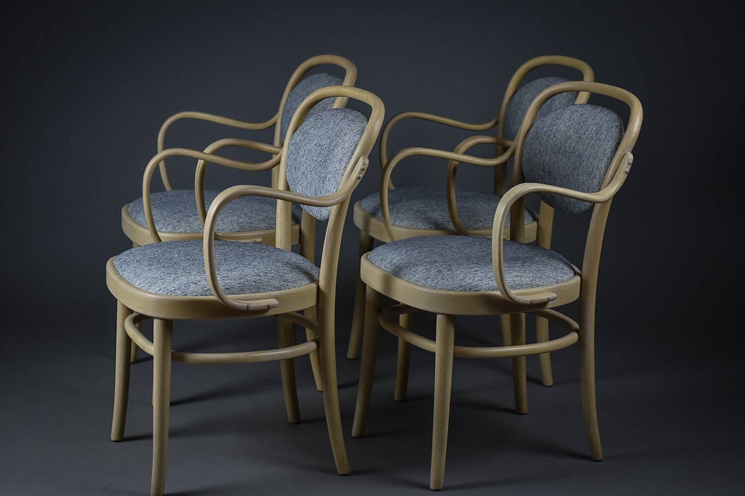 Ensemble de 4 chaises Gemla en hêtre, Suède 1970