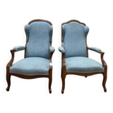 Paire de fauteuils Voltaire Louis Philippe