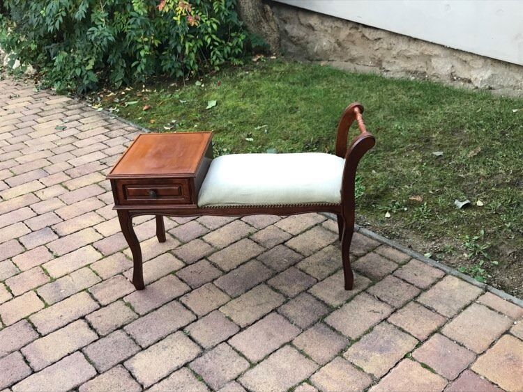 Vintage telephone table & bench, 1960s