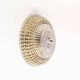Large vintage brass and glass flush mount light by Palwa