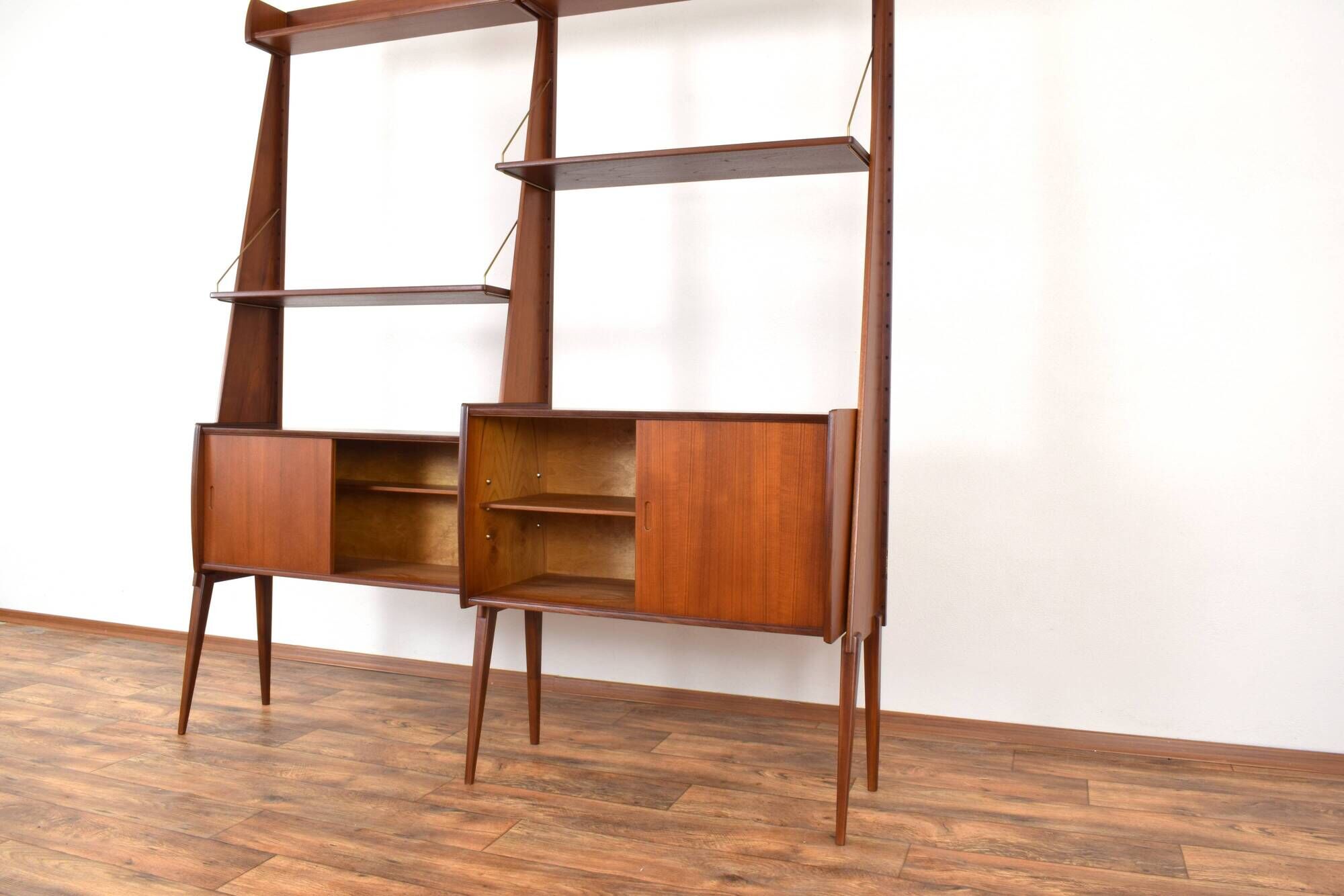 Mid-Century Teak Wall Unit „Panto” from Einar Raknes & Sønner Møbelfabrikk A/S, 1970s, Set of 2.