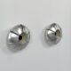 Pair of vintage wall lights, brushed aluminium, France, 1970.