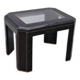 Tessellated green marble, glass and brass side table, 1960