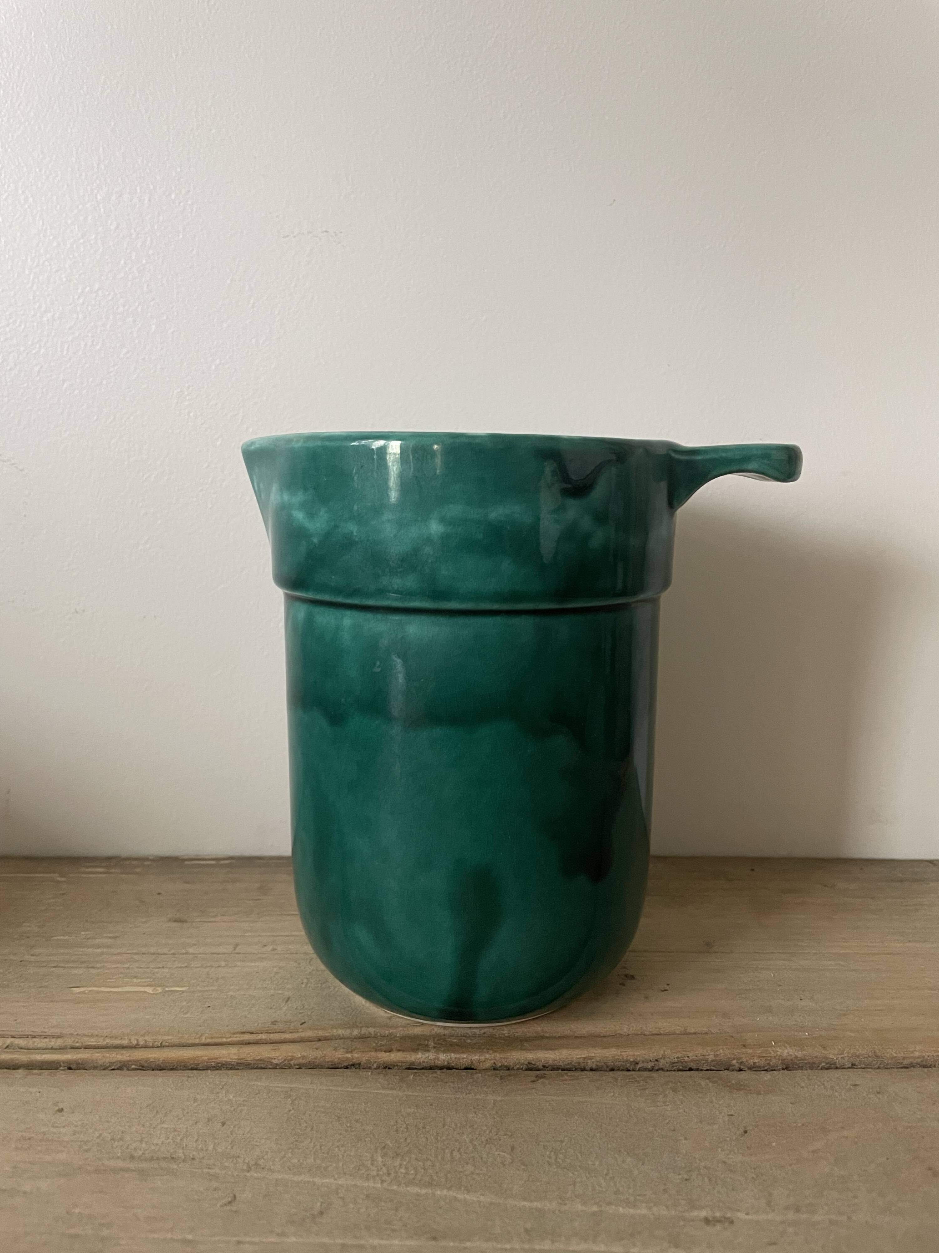 Glacier ceramic pitcher