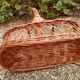 Wicker bottle holder basket, vintage