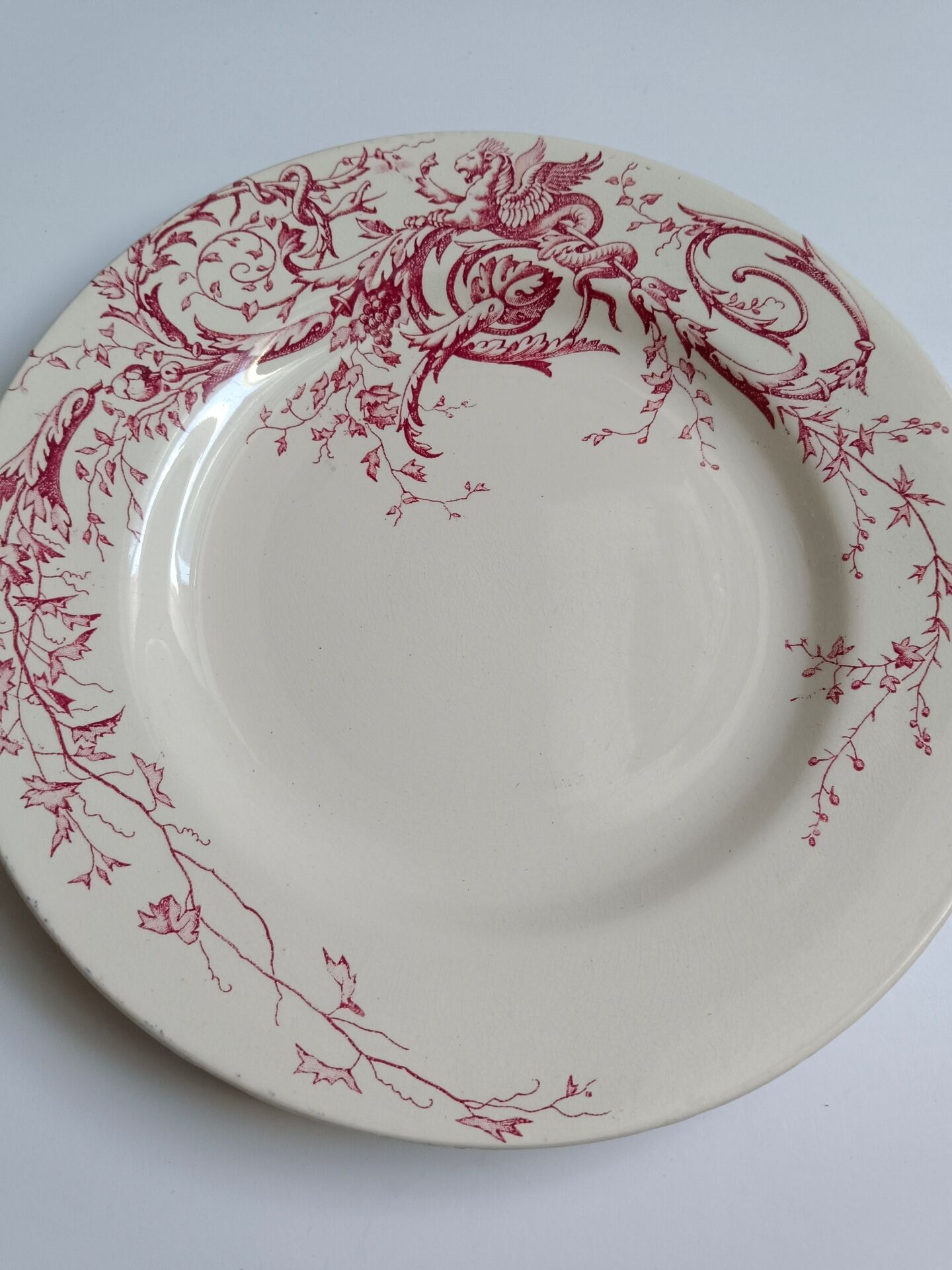 Joinville decorative plate KG Lunéville rose