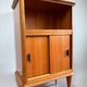 Vintage 1950s hi-fi cabinet – Scandinavian style – blond wood with brass legs