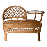 Rattan bench