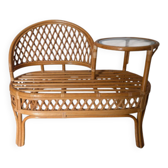 Rattan bench