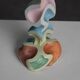 Sculpture en bois polychrome abstraite, attribuée à Ivan Stoyanov, Bulgarie, 1981