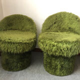 Duo of vintage 70s armchairs