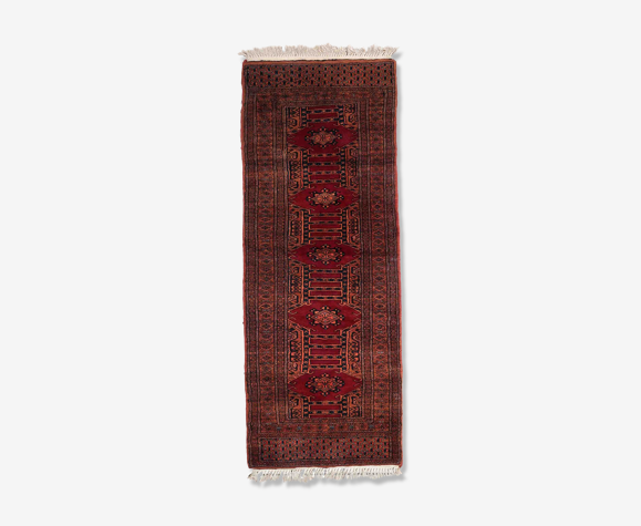 Tapis vintage ouzbek bukhara fait main 61cm x 162cm 1970s