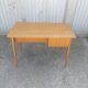 Old desk wood Scandinavian teak vintage compass feet