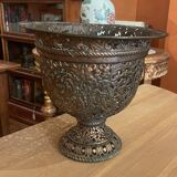 17th century Italian chased bronze cup or urn