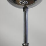 Vintage opaline & chrome bulb chandelier 1960s