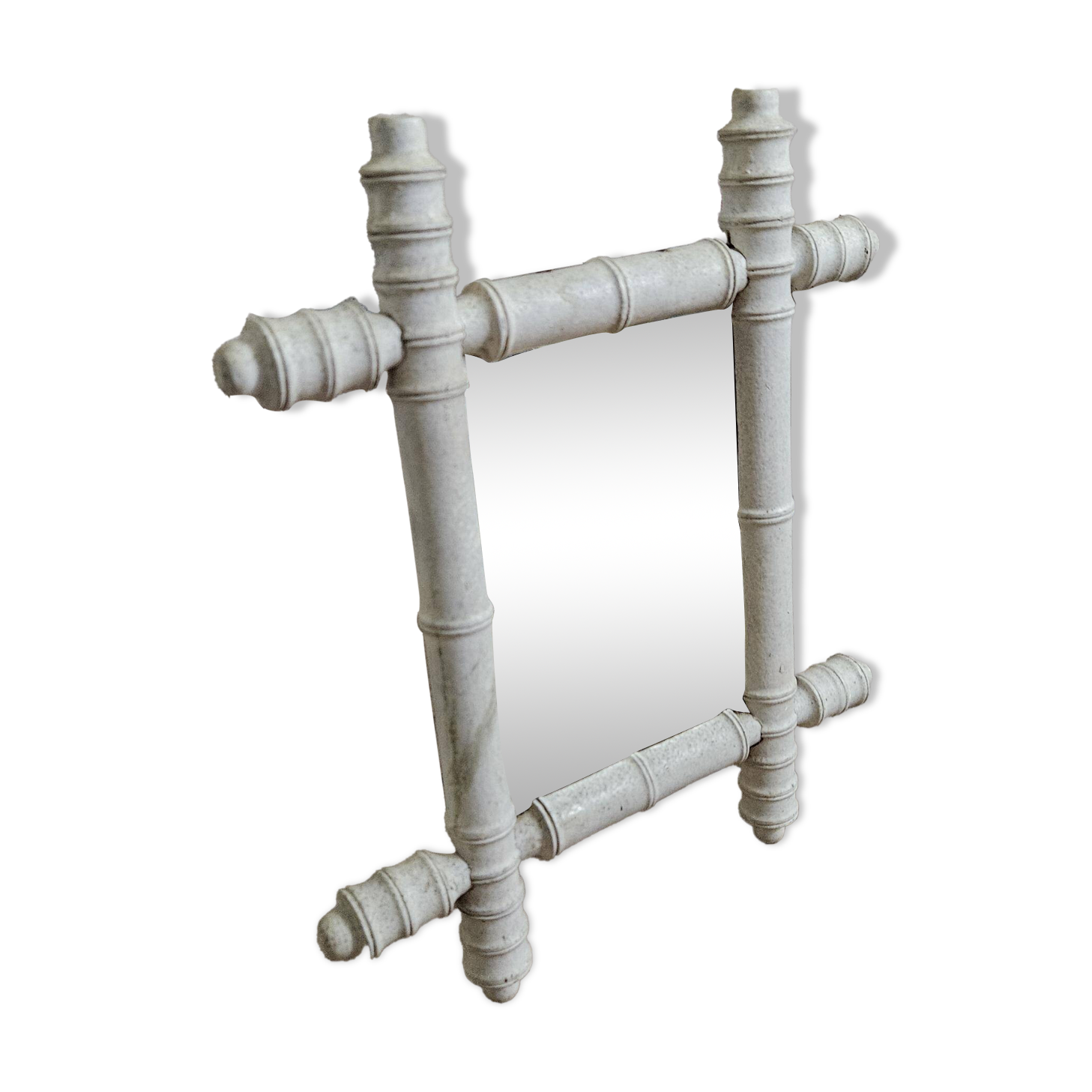 Antique mirror - Shabby bamboo mirror