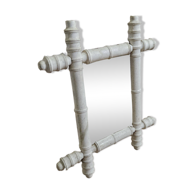 Miroir ancien - Miroir bambou shabby
