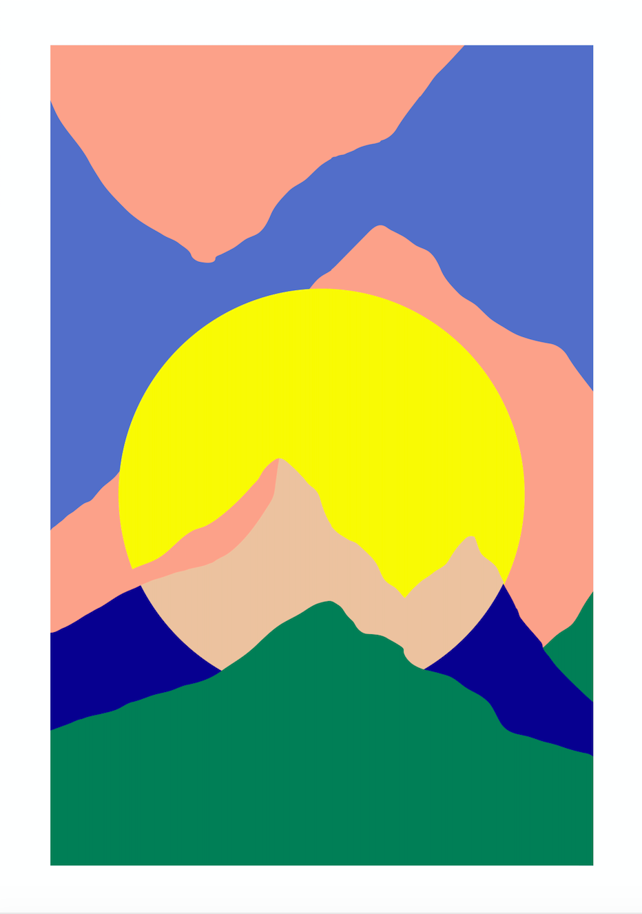 Poster a3, rond soleil montagne 2