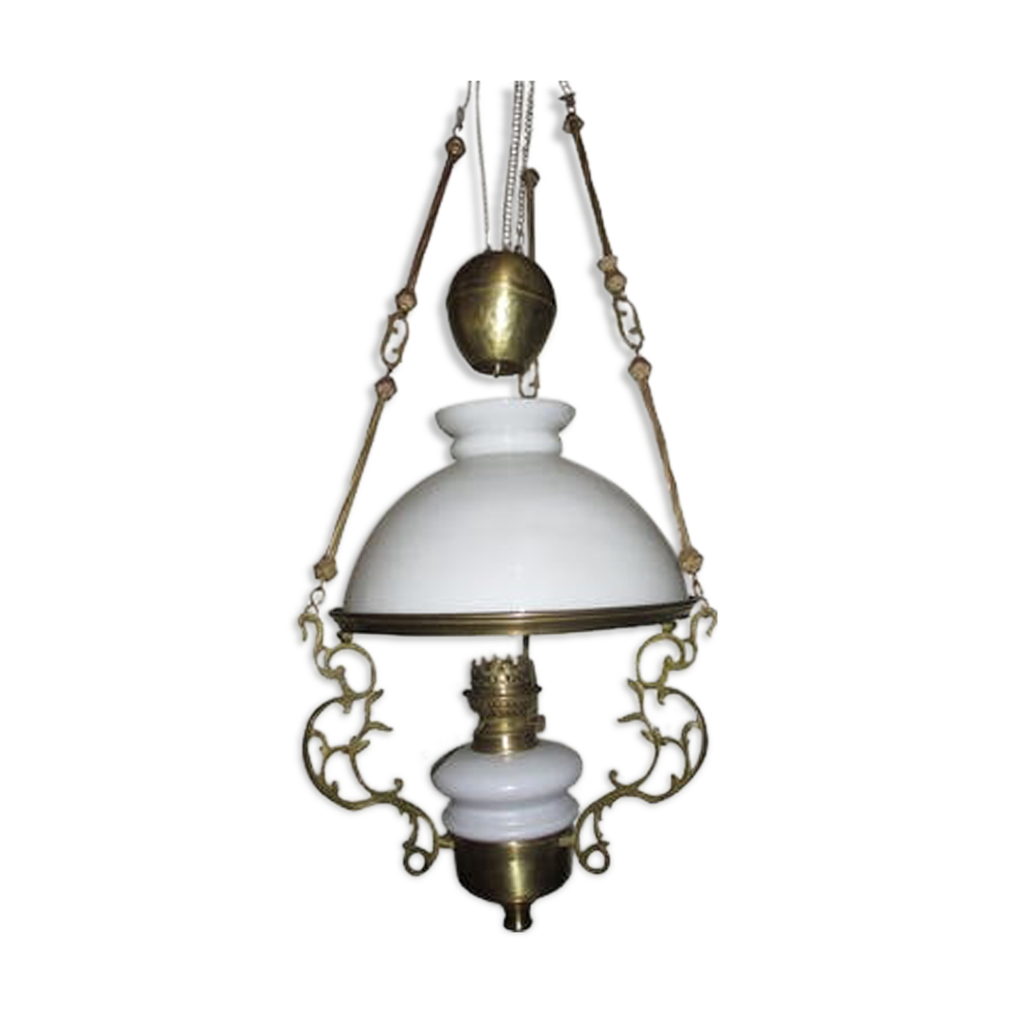 Opaline hanging lamp