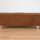Vintage Scandinavian Peem Oy mid-century 3 person sofa in cognac leather 1960s