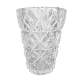 Vase taille diamant verre épais