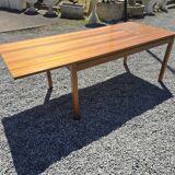 Vintage rectangular extendable teak table from the 60s